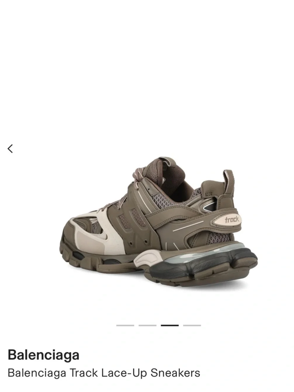 Balenciaga Women’s Layered Track Sneakers in Olive Green and Beige (Authentic)